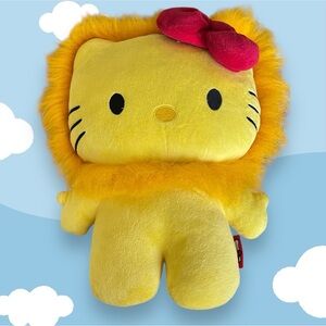 Hello Kitty Lion Plush Backpack Sanrio Kawaii Stuffed Backpack Adjustable Straps
